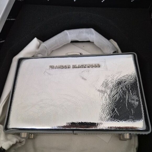 Brand New Brandon Blackwood Silver Slim Trunk Bag - Picture 2 of 9